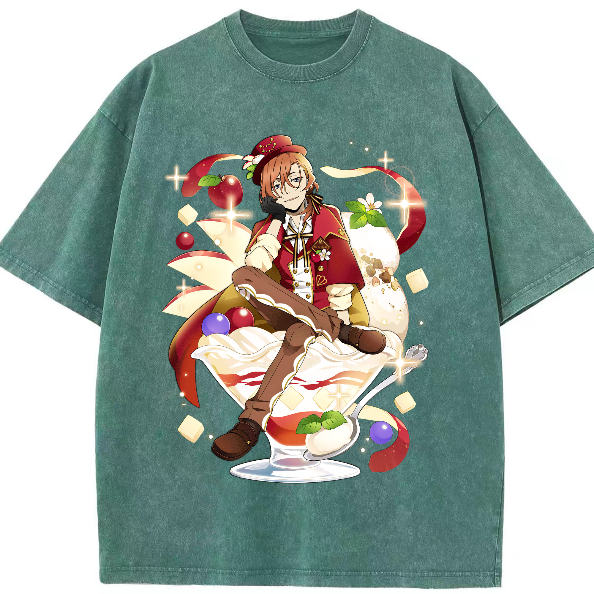 （画像用） 文豪ストレイドッグス Bungo Stray Dogs 綿100% ヴィンテージ風 半袖Tシャツ（フロントプリント）